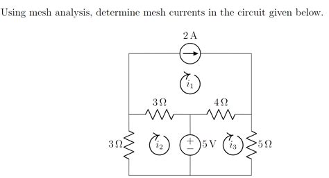 Solved Using Mesh Analysis Determine Mesh Currents In The