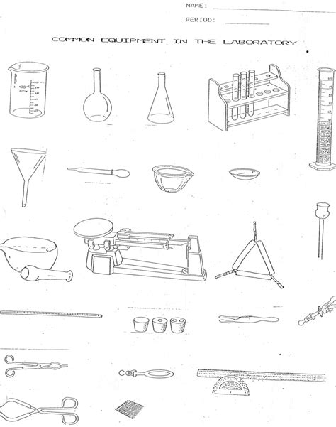 Laboratory Equipment 1-8 Diagram | Quizlet