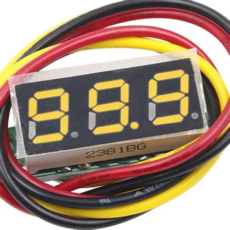 Wires Digital Voltage Tester V Inch Mini Dc Voltmeter