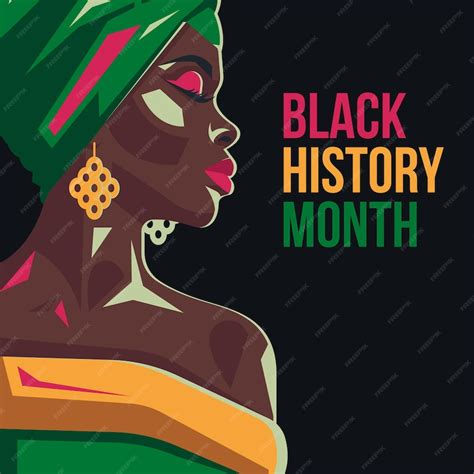 Premium Vector Detailed Black History Month Illustration With Woman In Side View