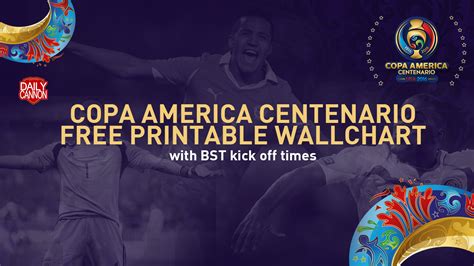 Free Copa America Centenario Wallcharts