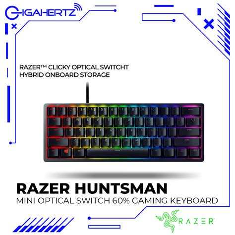 Razer Huntsman Mini Optical Switch 60 Gaming Keyboard Gigahertz