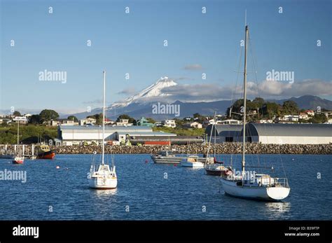 Marina Port Taranaki New Plymouth and Mt Taranaki Mt Egmont Taranaki ...