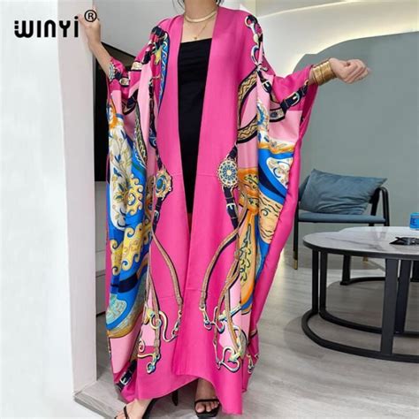 Robe De Plage Winyi Kimono Manches Chauve Souris Pour Femme Cardigan