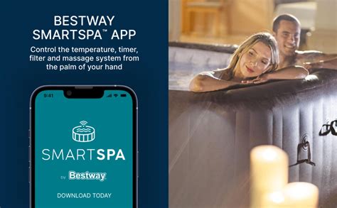 Saluspa Maldives Energy Efficient Smart Hydrojet Pro Inflatable Hot Tub With App Control Person