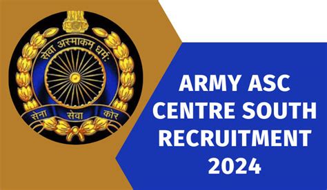 Army Asc Centre South Recruitment Notification Out For Posts