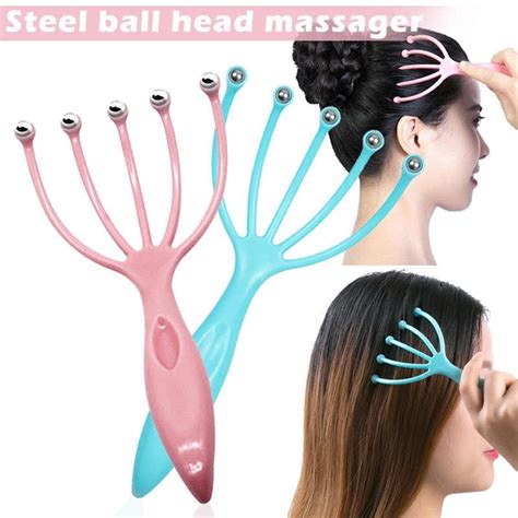 New Handheld Five Fingers Claw Steel Ball Massager For Head Scalp Neck