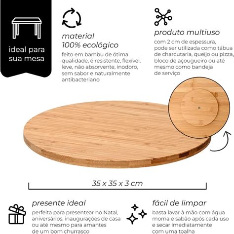 Tábua Base Giratória em Bambu EcoKitchen Mimo Style