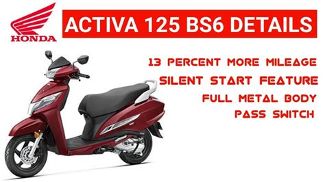 2019 Honda Activa 125 Bs6 Review Price Features Silent Start