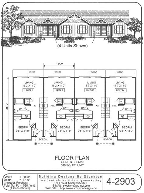 Building Designs By Stockton Plan 4 2903 Small Apartment Complex