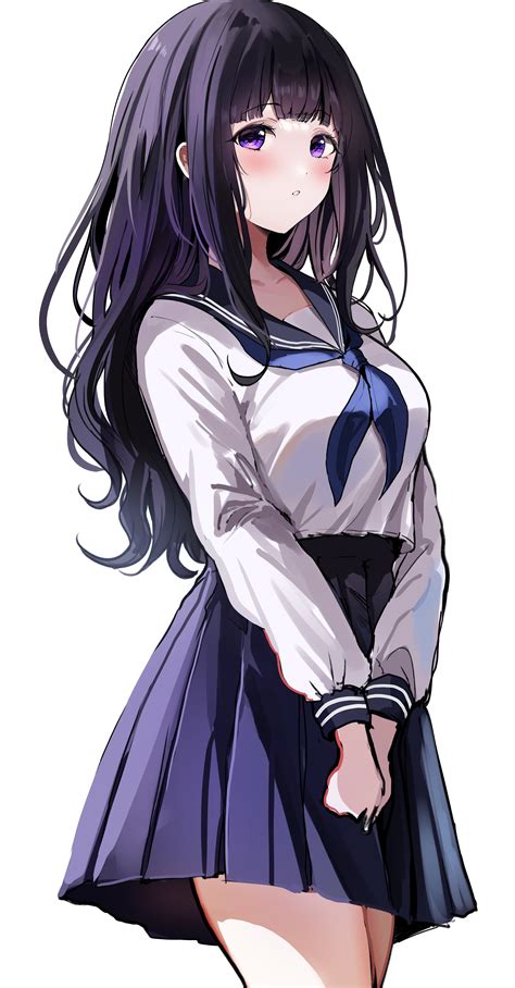 Safebooru 1girl Absurdres Bangs Black Hair Blue Eyes Blue Neckwear