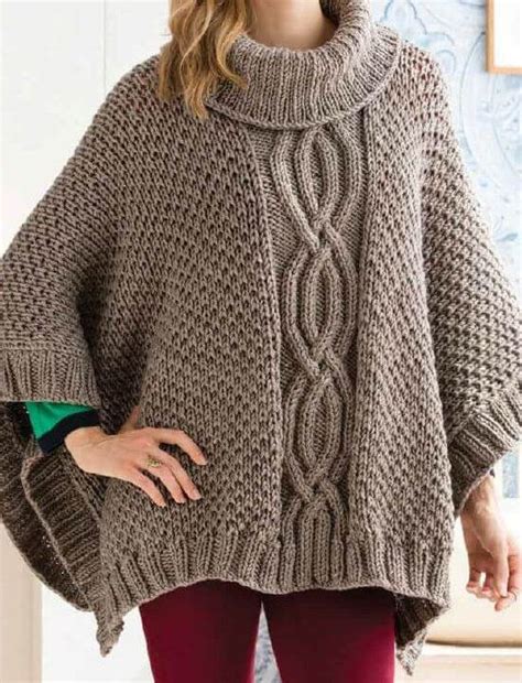 Cabled Poncho Knitting Pattern And Kit Knit This Poncho On Sale For