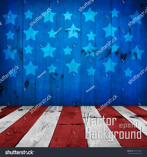 Vector Usa Style Background Empty Wooden Royalty Free Stock