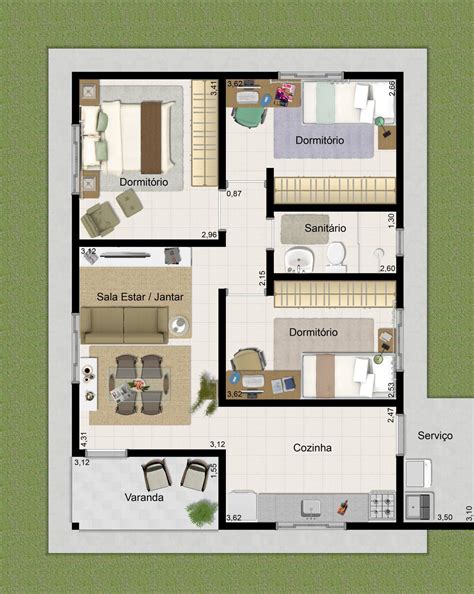 Plantas De Casas Com 3 Quartos Arquitetura Moderna