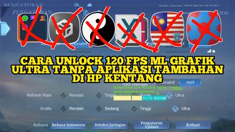 Cara Unlock Fps Ml Grafik Ultra Tanpa Aplikasi Tambahan Di Hp