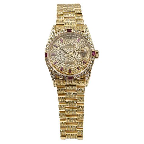 Mens Rolex Day Date President Or K Mm Diamant Automatique