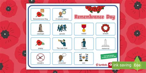 Twinkl Symbols Remembrance Day Aac Mat Professor Feito