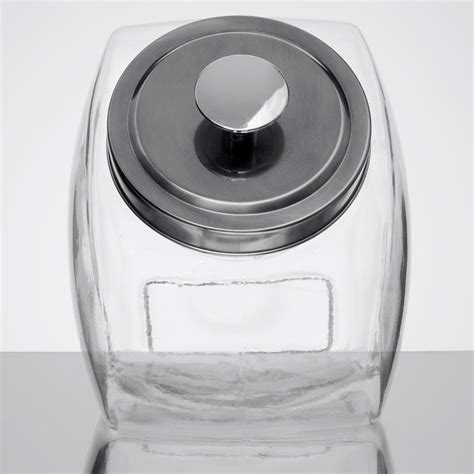 Choice 1 Gallon Glass Penny Candy Jar With Chrome Lid Candy Jars