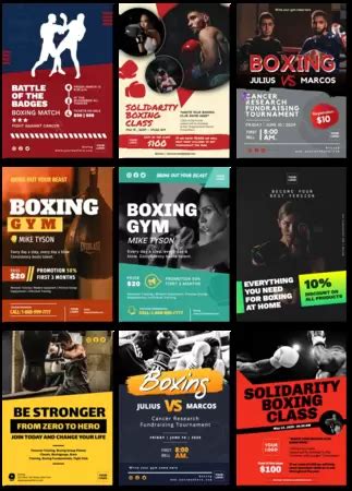 Free Boxing Flyers To Edit Online