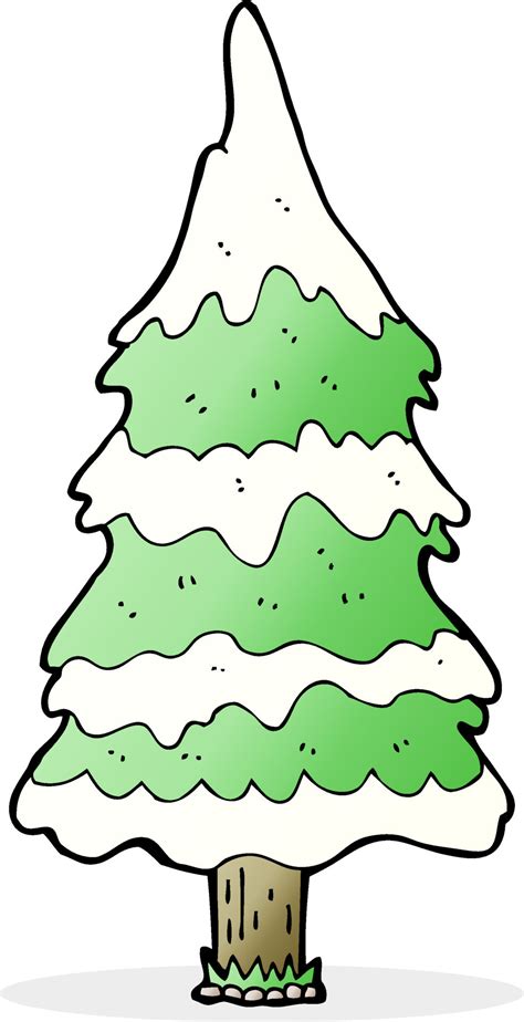 cartoon snowy tree 12280500 Vector Art at Vecteezy