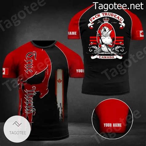 Skull True North Fuck Trudeau Canada Personalized T Shirt Tagotee