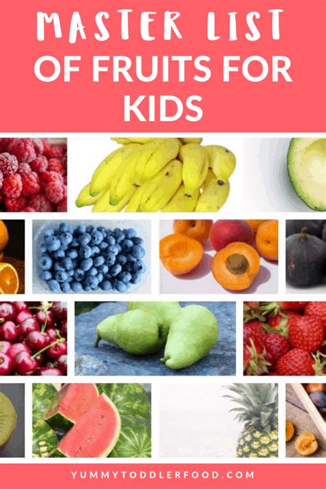 Master list of fruits for kids – Artofit