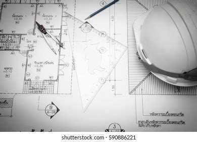 Civil Engineer Tools During Worked Home Stock Photo 590886221 ...