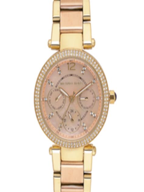 Buy Michael Kors Women Peach Coloured Mother Of Pearl Analogue Watch Mk6477 Or Watches For