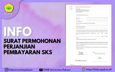 Surat Permohonan Perjanjian Pembayaran Sks