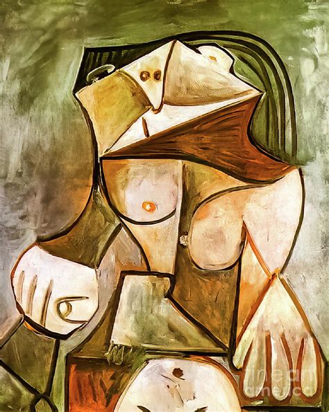 Crouching Female Nude By Pablo Picasso Painting By M G Whittingham Pixels Merch