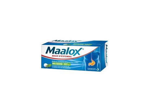 Maalox Maux d estomac goût menthe 60 comprimés à croquer Pharmacie