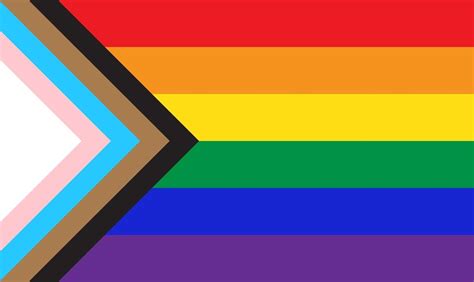 New pride flag LGBTQ background . Redesign including Black, Brown, and ...