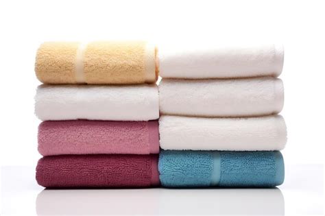 Premium Ai Image Colorful Towels On White Background