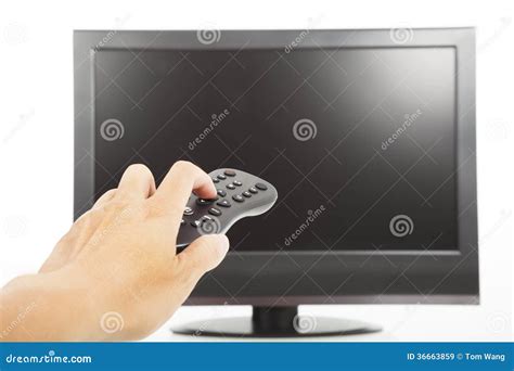 remote control   lcd monitor stock image image  channel