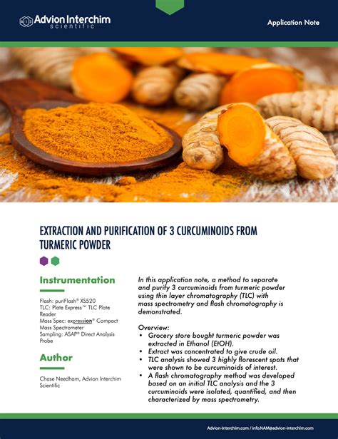 Extraction And Purification Of Curcuminoids From Turmeric Powder