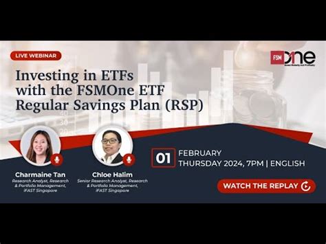 Webinar Investing In ETFs With The FSMOne ETF Regular Savings Plan