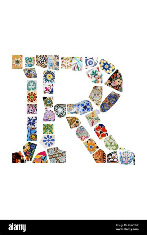 Gaudi Mosaic Letter Gaudi Initial Gaudi Custom Monogram Barcelona Tiles