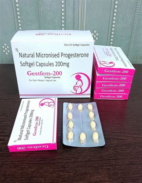 Natural Micronized Progesterone 200 Mg Packaging Size 10 1 10 At Rs