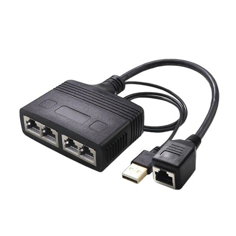 Ethernet Splitter 1 to 4 Port for Network Plug Connector Female ...