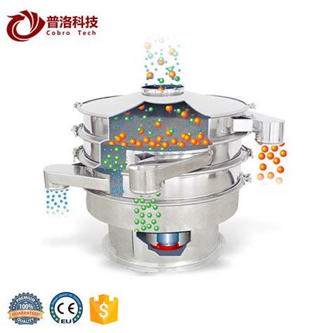 Food Flour Round Screener Separator Rotary Ultrasonic Vibrating Screen