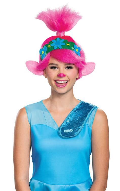 Disguise Women S Trolls World Tour Poppy Wig Costume Accessory Pink Adult Size