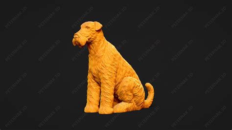 Archivo Stl Airedale Terrier Perro Impresión 3d Modelo Pose 04・diseño De Impresión En 3d Para