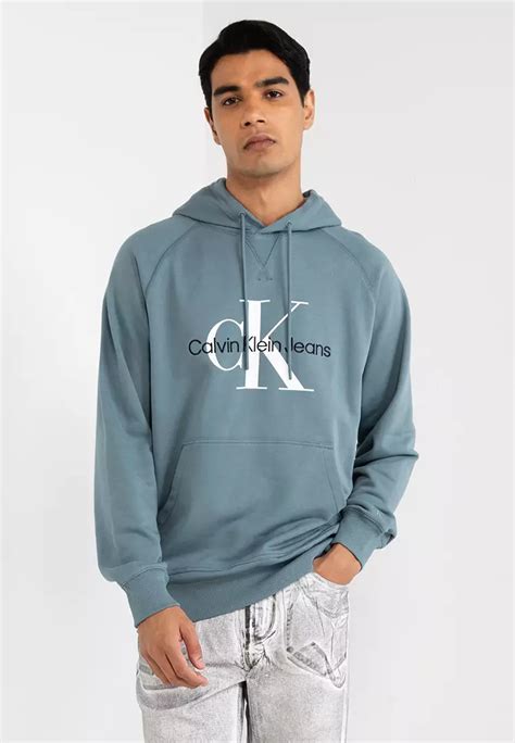 Buy Calvin Klein Long Sleeve Relaxed Monologo Hoodie Calvin Klein