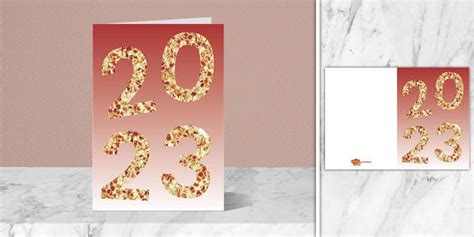 Confetti Typography 2023 New Year Card | Twinkl Party