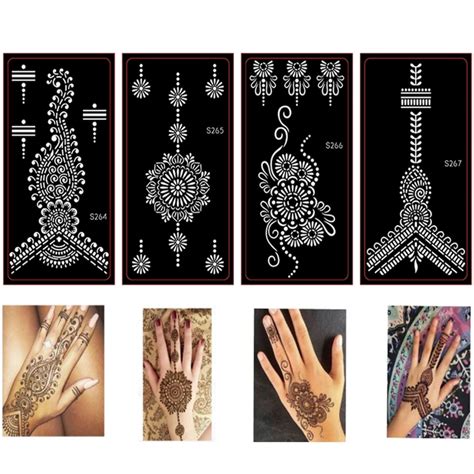 Aliexpress.com : Buy 10pcs Mehndi Indian Henna Tattoo Stencils ...