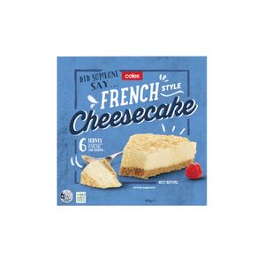 Calories In Coles French Style Cheesecake Calcount