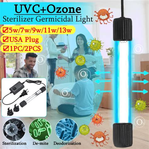 110V LED UV Disinfection Lamp Tube UVC Ozone Ultraviolet Sterilizer