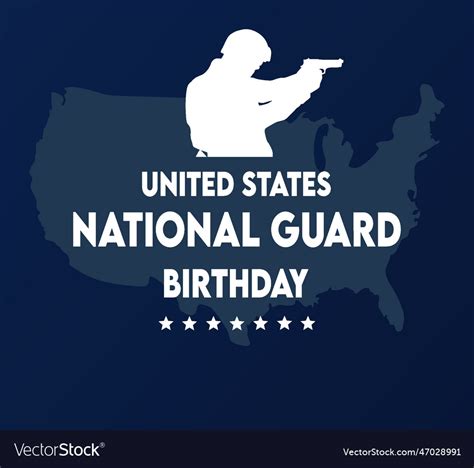 United States National Guard Birthday Royalty Free Vector