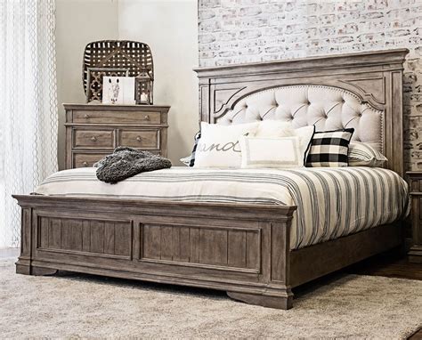 Highland Park Panel Bedroom Set Waxed Driftwood By Steve Silver