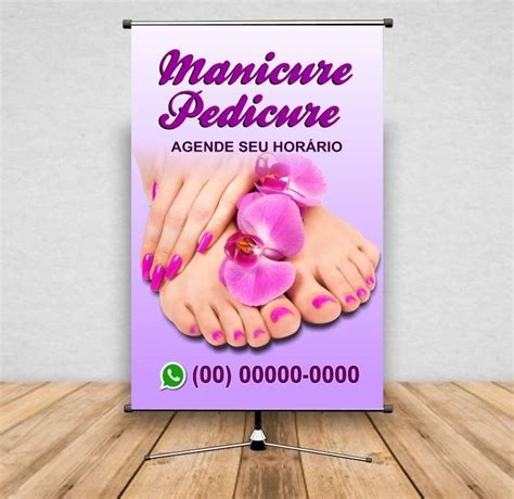 Banner Manicure Pedicure X Parcelamento Sem Juros